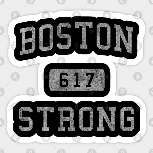 Boston Strong  Vintage Sticker by Flippin' Sweet Gear